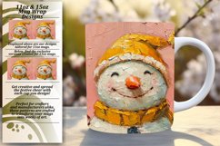 Holiday Snowman Mug Wrap Sublimation Winter 11oz 15oz Product Image 1