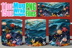 Oceanic Escape 3D Mug Wrap - Beachside Paradise Product Image 1