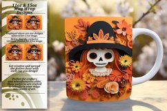 Autumn 3D Mug Wrap - Halloween Design Sublimation 11oz 15oz Product Image 1