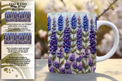 Elegant Spring Floral Embroidery Mug Wrap - Sublimation Product Image 1