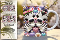 Sleek 11oz Mug Wrap Png Artwork , Sweet Animals Product Image 1