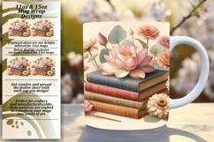 Charming 11oz Mug Wrap Png Design , Books Product Image 1