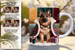Chic 15oz Mug Wrap Png Design , Holiday Pets Product Image 1
