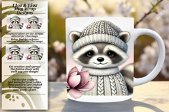 Cute 15oz Mug Wrap Png Artwork , Cute Animals Product Image 1