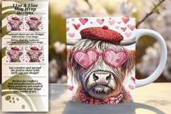 Delightful Cow Heart Mug Wrap Product Image 1