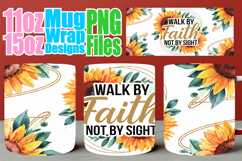 Cheerful sunsets 11oz 15oz sublimation wrap, Christian Product Image 1