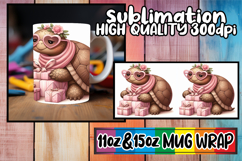 Cozy mornings 11oz 15oz mug wrap, Turtle Product Image 1