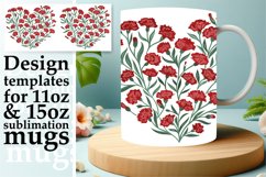 Heart of Spring Flowers Mug Wrap Sublimation Product Image 1