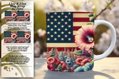 Gorgeous 11oz Mug Wrap Png Artwork , USA Flag Product Image 1