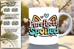 Sweet 15oz Mug Wrap Png Design , Cat Quote Product Image 1