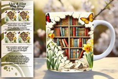 Quirky 15oz Mug Wrap Png Artwork , Books Product Image 1