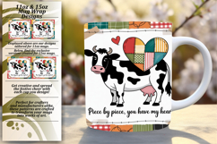 Radiant 11oz Mug Wrap Png Artwork , Cute Cow Product Image 1