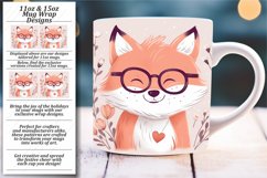 Cozy Valentine's Sips: Cute Animal Mug Wrap Sublimations Product Image 1