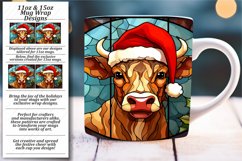 Christmas Mosaic Glass Mug Sublimation Product Image 1