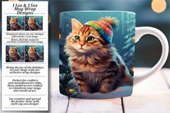 Xmas Feline Fun Mug Wrap Art Product Image 1