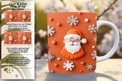 Christmas Santa Claus Mug Wrap Sublimation 3D 11oz 15oz Product Image 1