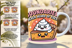 Sassy 15oz Mug Wrap Png Template , Kawaii Food Product Image 1