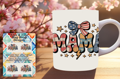 Stylish 11oz Mug Wrap Png Artwork , Mama Product Image 1