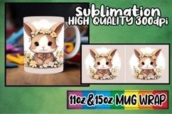 Serene Rabbit Mug Sublimation Art Product Image 1