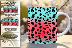 Abstract Gradient Leopard Mug Wrap - 11oz 15oz Product Image 1