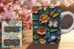 BEAUTY 15oz Mug Wrap PNG Design , 3D Flower Product Image 1
