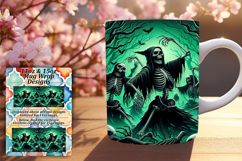 Sophisticated 15oz Mug Wrap Png Design , Horror Halloween Product Image 1