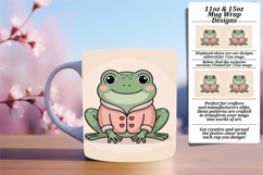 Sweet 15oz Mug Wrap Png Design , Valenines Animals Product Image 1