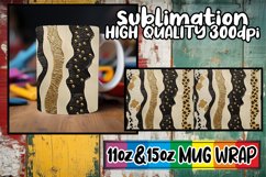 Elegant 3D Leopard Floral Mug Wrap Art Product Image 1
