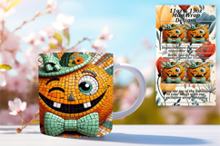 Sublimation 15oz Mug Wrap Png Template , Cute Pumpkin Product Image 1