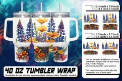 Serene Floral Meadow Tumbler Wrap Product Image 1