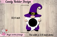Halloween Gnome candy dome svg, paper cut file svg Product Image 3