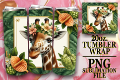 Bright Days 20oz tumbler wrap, Giraffe Product Image 1