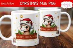 Merry Christmas mug wrap PNG, Horse lover mug template Product Image 2