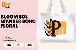 Bloom Sol Wander Boho Floral Monogram Product Image 1