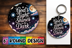 Bright Keychain Sublimation Circle, Religious Product Image 1