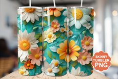 Summer 3D Flowers Tumbler | Summer Tumbler Wrap Product Image 1