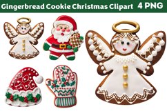 Gingerbread Cookie Christmas Sublimation Clipart PNG Product Image 1