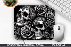 Skulls Mouse Pad, Halloween Mouse Pad PNG Design Product Image 1