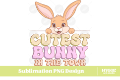 Easter Bunny Sublimation PNG Chick Farm Hip Hop Spring Joy Product Image 1