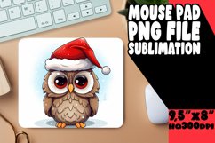 Merry Christmas Owl Mouse Mat Product Image 1