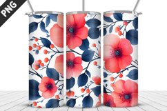 Flowers Tumbler Wrap | Sublimation Design | Tumbler PNG Product Image 1