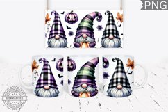 Halloween Gnome Mug Wrap Sublimation - Halloween PNG Product Image 1