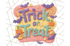 Kawaii Halloween Clipart Cute Kids and Candy Elements Png Product Image 2