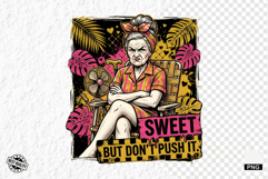 Funny Summer Grandma PNG Illustration Product Image 1