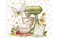 Cottagecore Kitchen Mixer, Apron PNG Clipart, Retro Floral Product Image 2