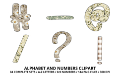 Cottage Floral Alphabet PNG Letters &amp; Numbers 300DPI Product Image 6