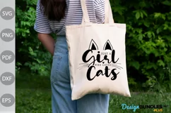 Just A Girl Who Loves Cats SVG Cut Files/ Cat Quote SVG Cut Product Image 2