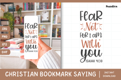 Christian Bookmark Saying SVG | Fear Not, for I Am With You Product Image 1