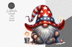Patriotic Gnome, Patriotic Sublimation, 4th of July Product Image 1
