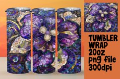 Glittery Floral Tumbler Wrap Art 20oz Product Image 1